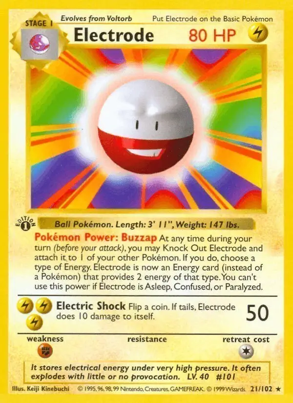 Electrode #21 Base Set PSA 10