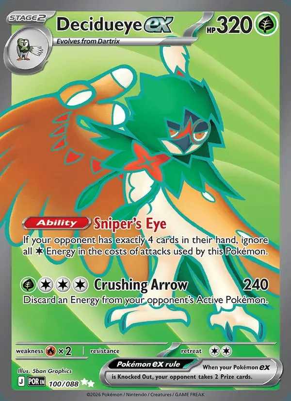 Decidueye ex #100 Perfect Order PSA 10