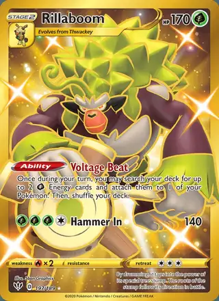 Rillaboom #197 Darkness Ablaze PSA 10
