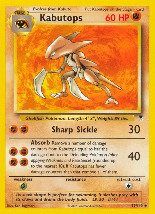 Kabutops #27 Legendary Collection PSA 10