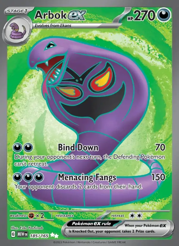 Arbok ex #185 151 PSA 10