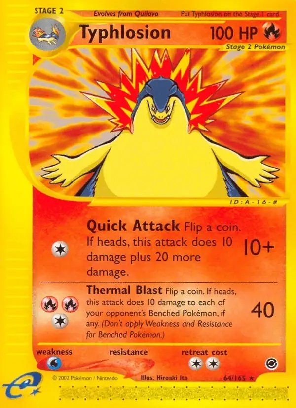Typhlosion #64 Expedition Base Set PSA 10