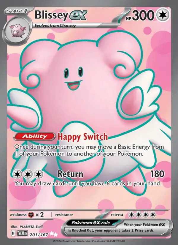 Blissey ex #201 Twilight Masquerade PSA 10