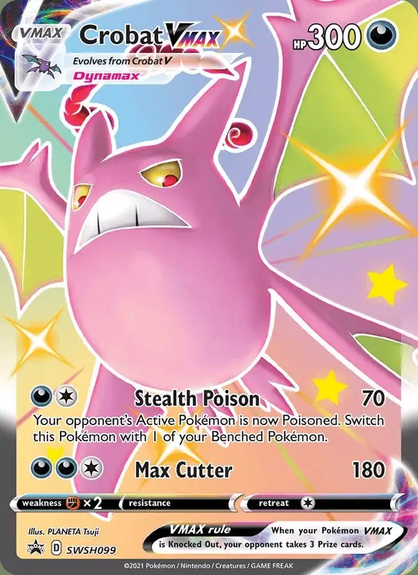 Crobat VMAX #SWSH099 SWSH Black Star Promos PSA 10
