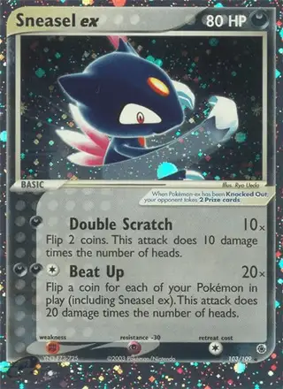 Sneasel ex #103 Ruby & Sapphire PSA 10