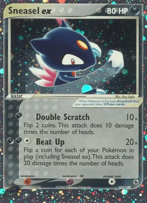 Sneasel ex #103 Ruby & Sapphire PSA 10