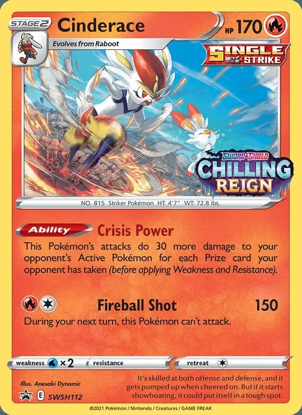 Cinderace #SWSH112 SWSH Black Star Promos PSA 10