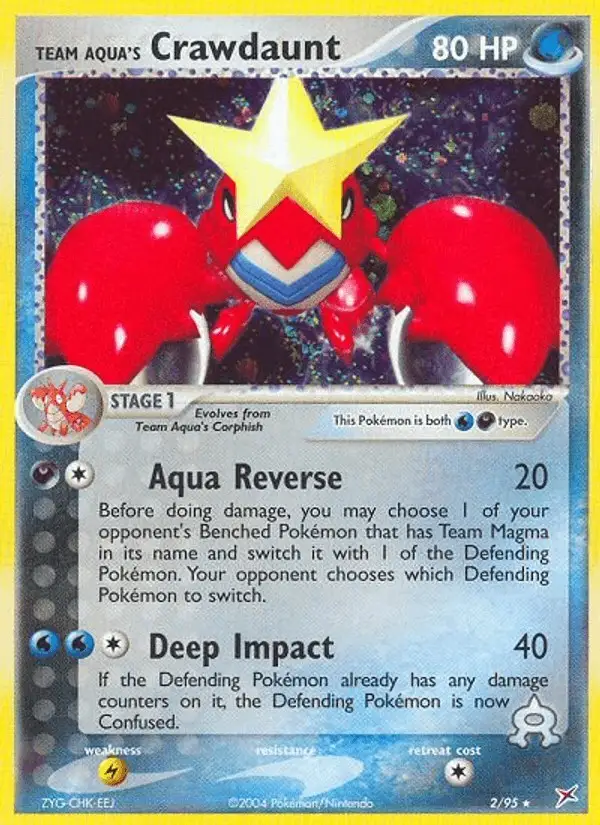 Team Aqua's Crawdaunt #2 Team Magma vs Team Aqua PSA 10