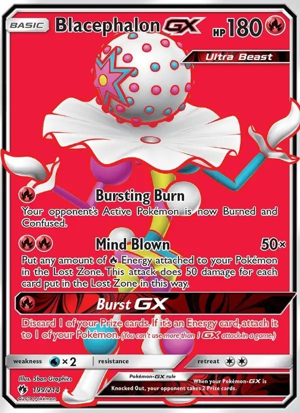Blacephalon GX #199 Lost Thunder PSA 10