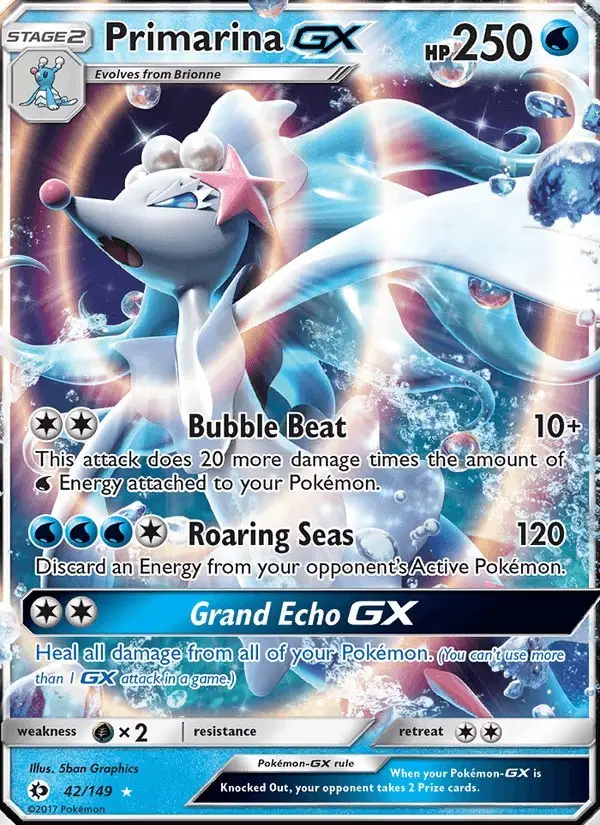 Primarina GX #42 Sun & Moon PSA 10
