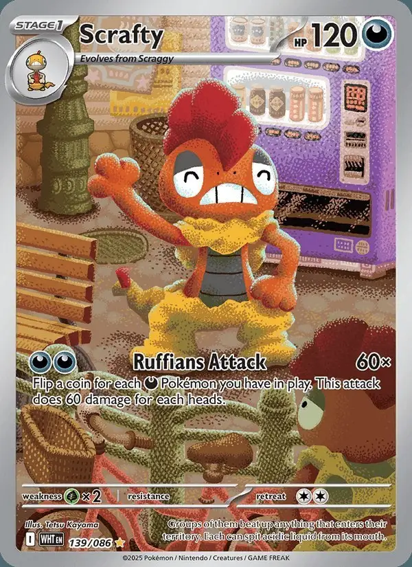 Scrafty #139 White Flare PSA 10
