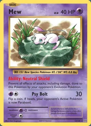Mew #53 Evolutions PSA 10