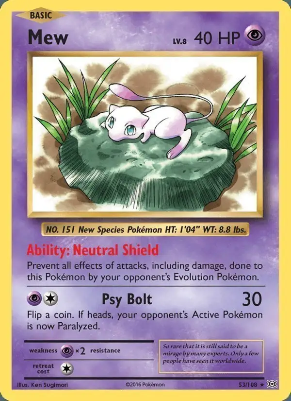 Mew #53 Evolutions PSA 10