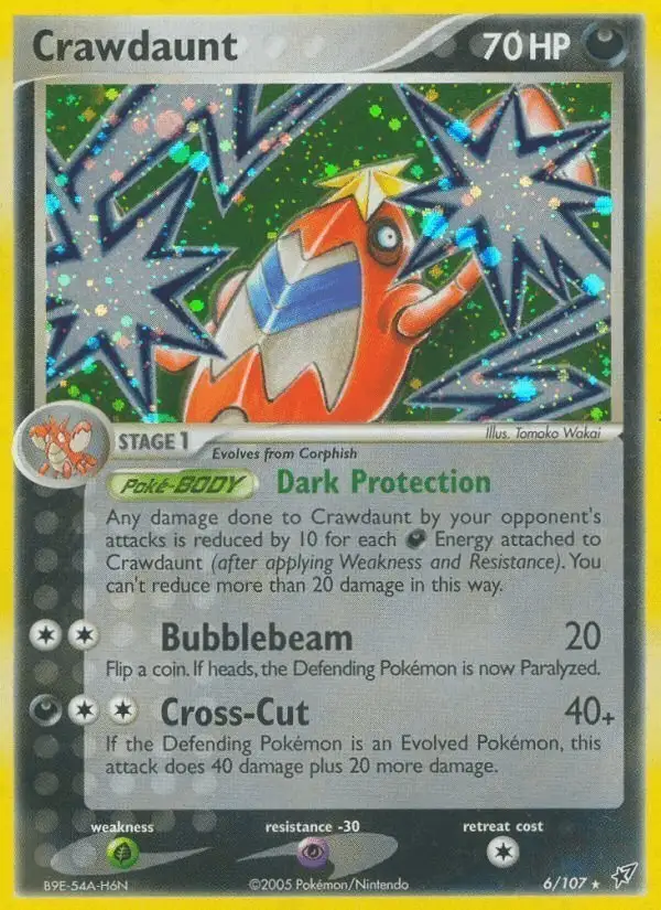 Crawdaunt #6 Deoxys PSA 10
