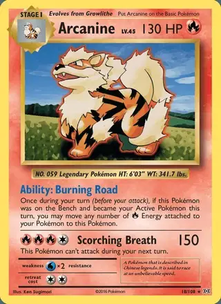 Arcanine #18 Evolutions PSA 10