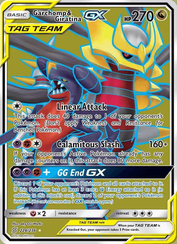 Garchomp & Giratina GX #228 Unified Minds PSA 10