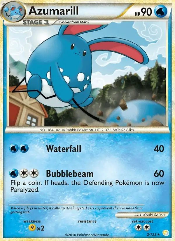 Azumarill #2 HeartGold SoulSilver PSA 10