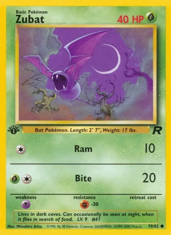 Zubat #70 Team Rocket PSA 10