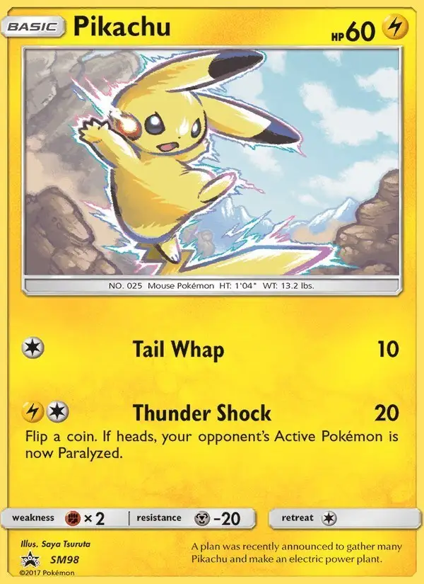 Pikachu #SM98 SM Black Star Promos PSA 10