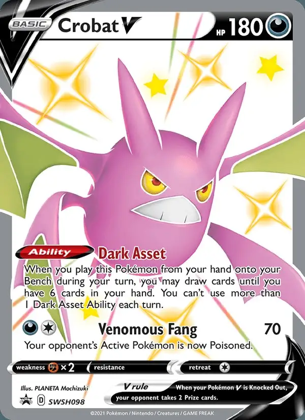 Crobat V #SWSH098 SWSH Black Star Promos PSA 10
