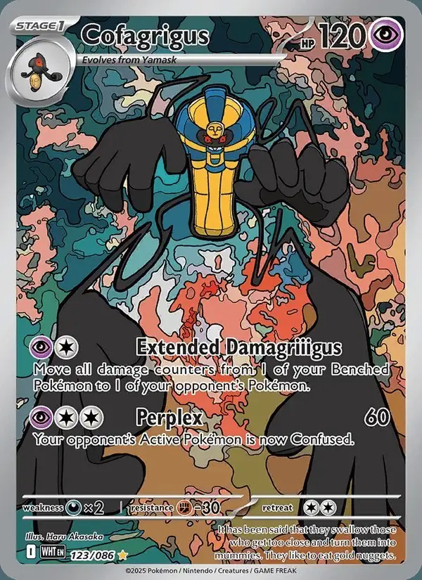 Cofagrigus #123 White Flare PSA 10