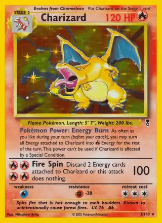 Charizard #3 Legendary Collection PSA 10