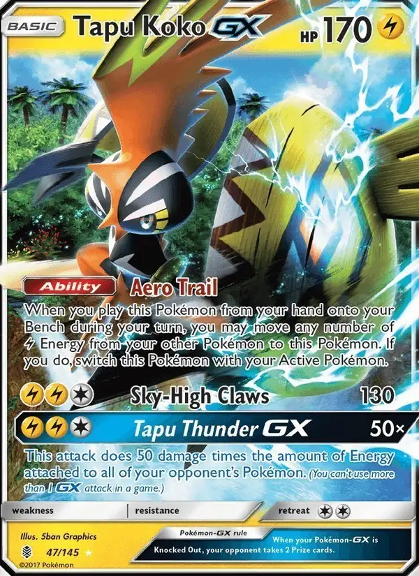 Tapu Koko GX #47 Guardians Rising PSA 10