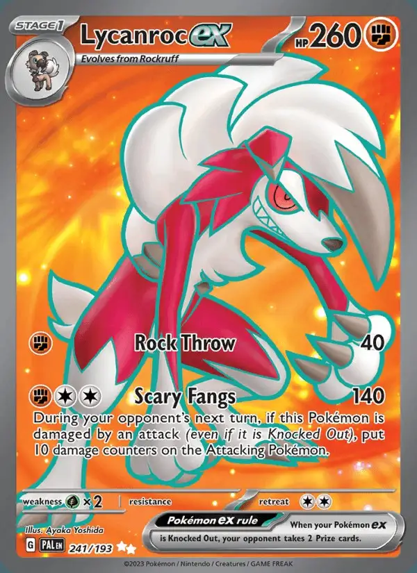 Lycanroc ex #241 Paldea Evolved PSA 10