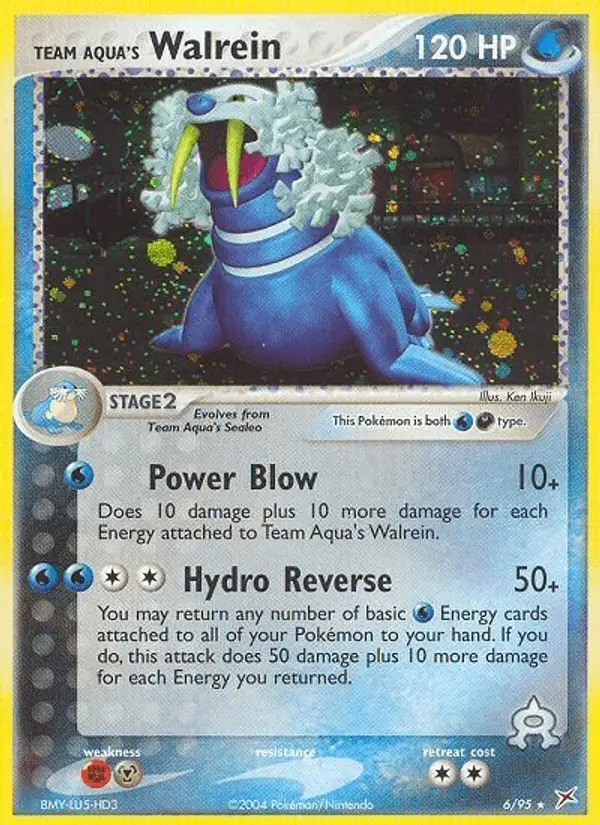 Team Aqua's Walrein #6 Team Magma vs Team Aqua PSA 10