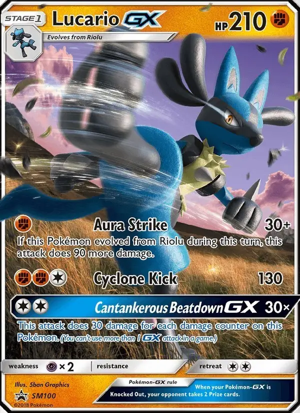 Lucario GX #SM100 SM Black Star Promos PSA 10