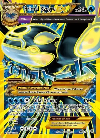 Primal Kyogre EX #96 Ancient Origins PSA 10
