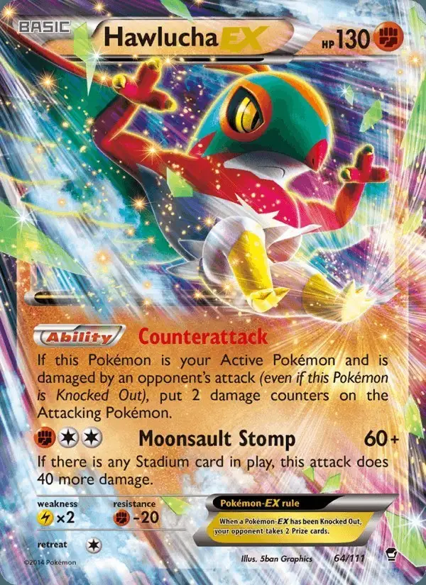 Hawlucha EX #64 Furious Fists PSA 10