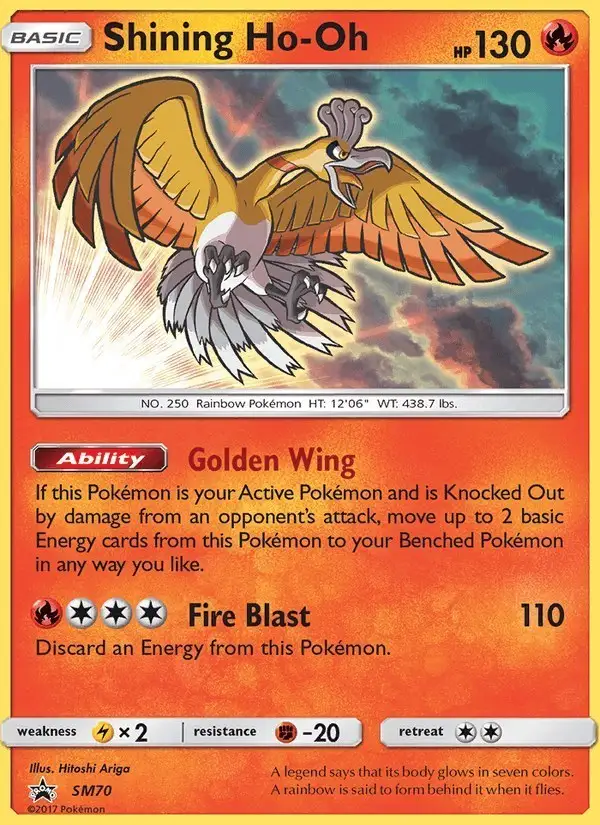 Shining Ho-Oh #SM70 SM Black Star Promos PSA 10