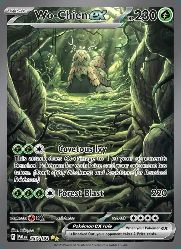 Wo-Chien ex #257 Paldea Evolved PSA 10