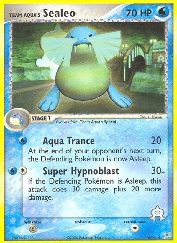 Team Aqua's Sealeo #16 Team Magma vs Team Aqua PSA 10