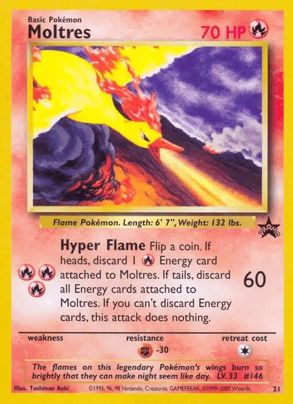 Moltres #21 Wizards Black Star Promos PSA 10