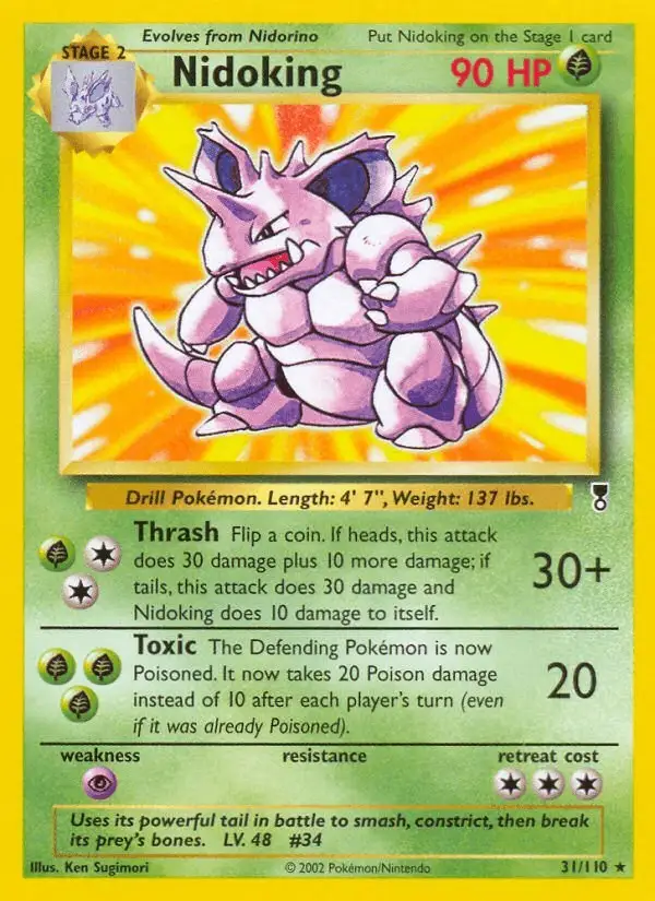 Nidoking #31 Legendary Collection PSA 10