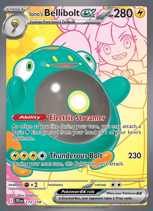 Iono's Bellibolt ex #172 Journey Together PSA 10