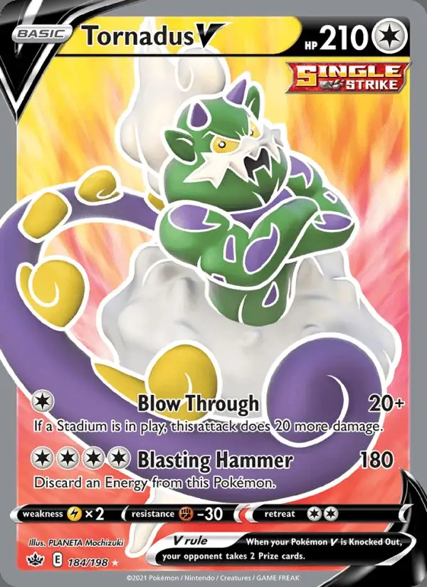 Tornadus V #184 Chilling Reign PSA 10