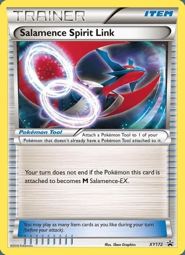 Salamence Spirit Link #XY172 XY Black Star Promos PSA 10