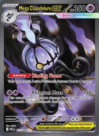Mega Chandelure ex #115 Pitch Black PSA 10