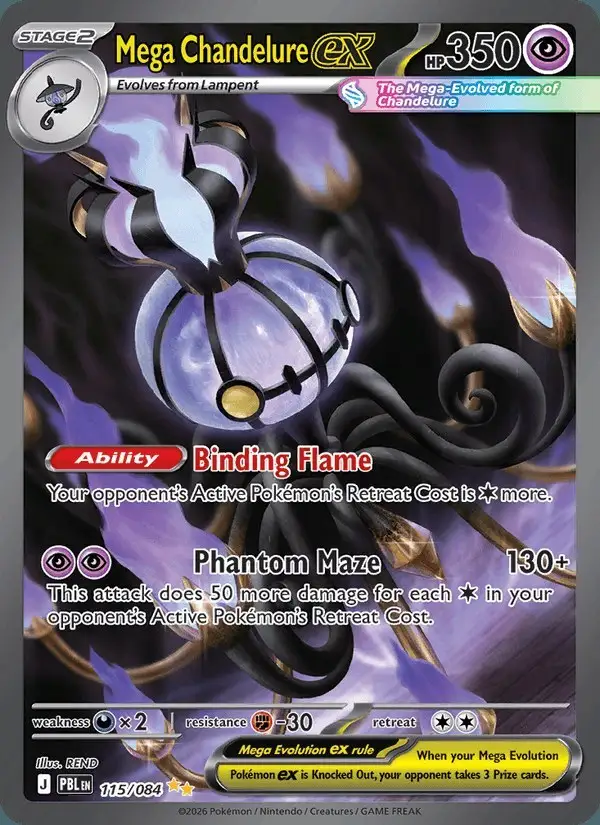 Mega Chandelure ex #115 Pitch Black PSA 10
