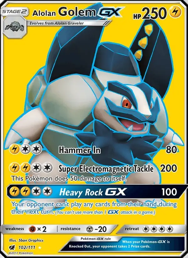 Alolan Golem GX #102 Crimson Invasion PSA 10