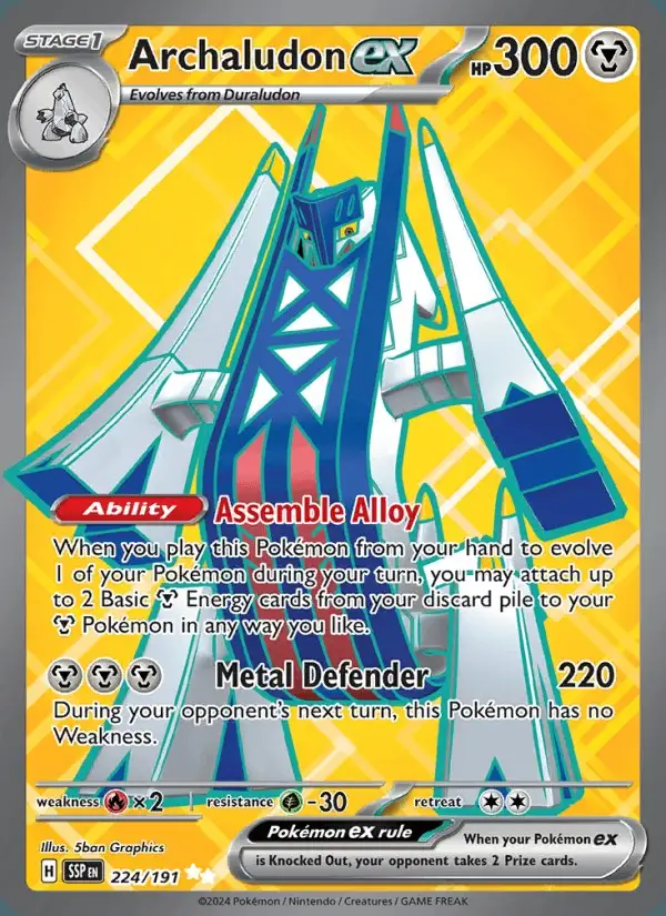 Archaludon ex #224 Surging Sparks PSA 10
