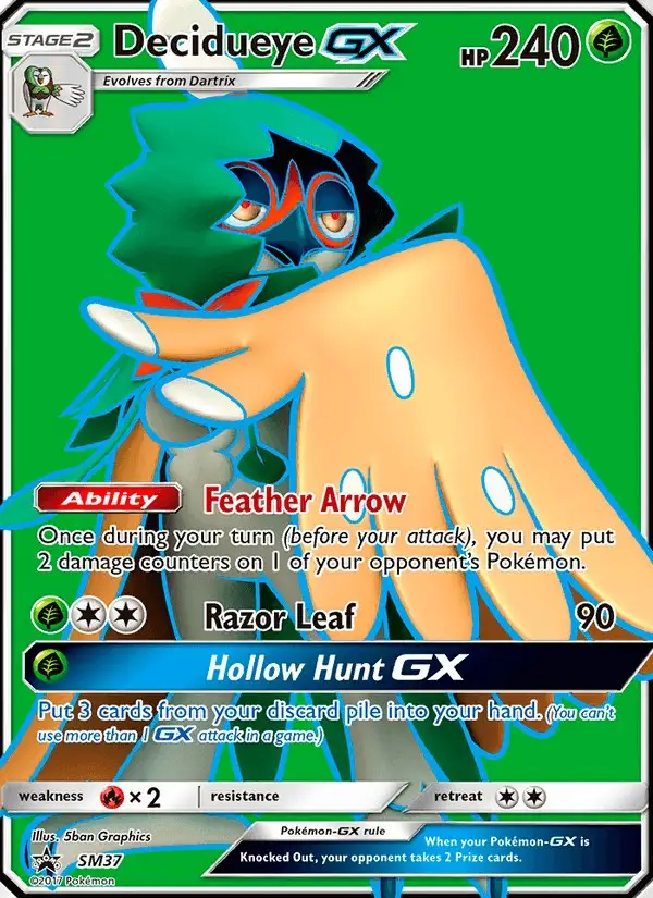 Decidueye GX #SM37 SM Black Star Promos PSA 10