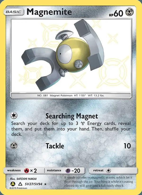 Magnemite #SV27 Hidden Fates Shiny Vault PSA 10