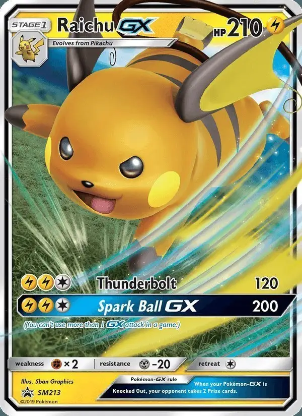 Raichu GX #SM213 SM Black Star Promos PSA 10