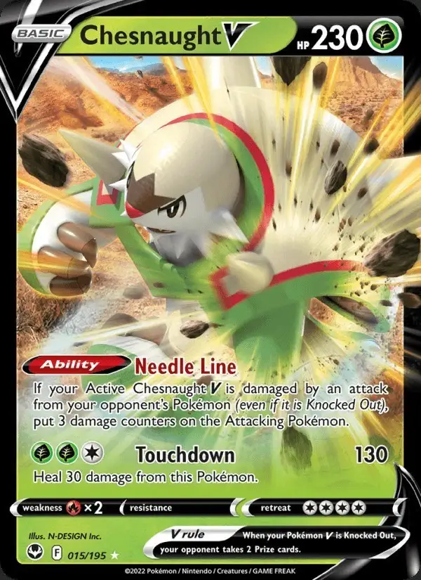 Chesnaught V #015 Silver Tempest PSA 10