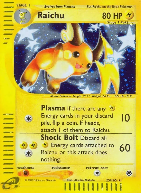 Raichu #25 Expedition Base Set PSA 10