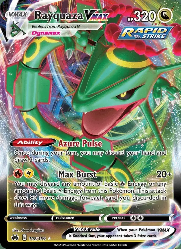 Rayquaza VMAX #102 Crown Zenith PSA 10